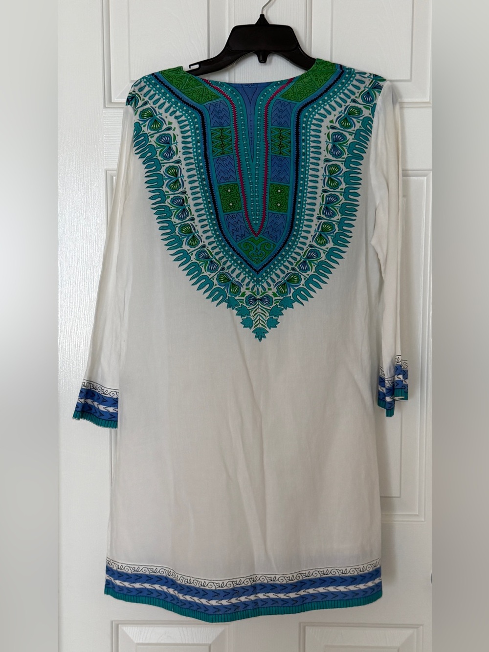 Peppermint Bay Cotton Embroidered Tunic Cover Up Dress Boho Large L - Picture 2 of 6